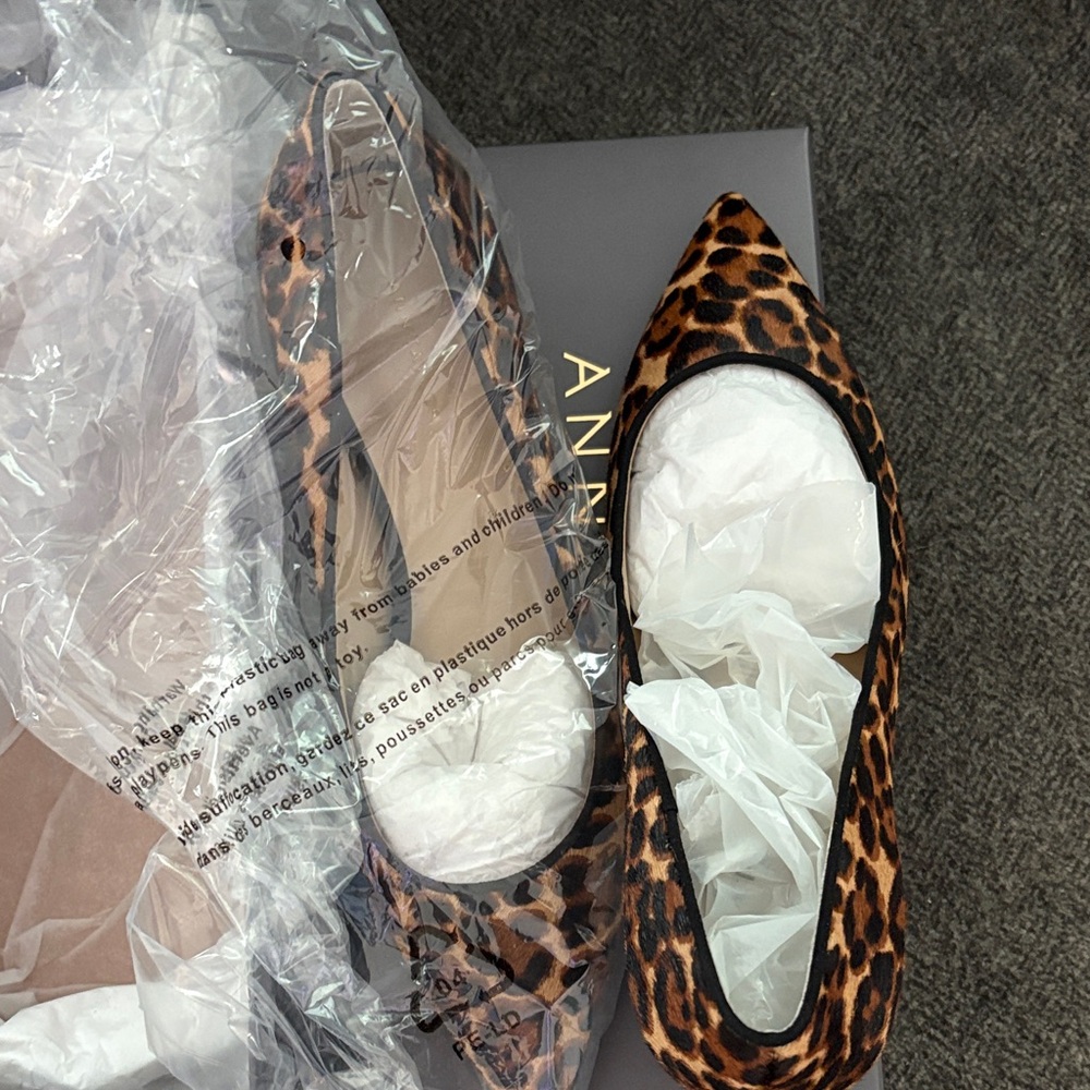 Ann Taylor Brown Leopard Print Heels 7.5 - Picture 2 of 7